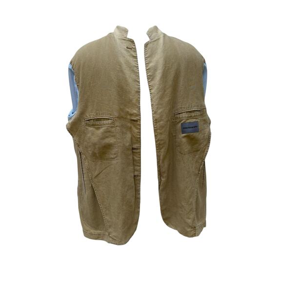Johnston & Murphy Linen Blend Jacket Sz XL Beige Lightweight 3 Button Casual - Picture 8 of 12